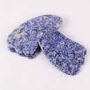 Sodalite Sawtooth Face Roller Natural Stone Body Care Gua Sha Massage Tool Acupuncture Health Beauty Set