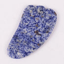 Sodalite Sawtooth Face Roller Natural Stone Body Care Gua Sha Massage Tool Acupuncture Health Beauty Set