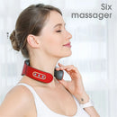 Electric Neck and Shoulder Pulse Massager 6 Mode 9 Levels Adjustable Cervical Vertebra Relax Pain Relief Kneading Machine