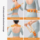 Pull Back Handheld Shoulder Massager Roller Portable Manual Tool Relax Back Neck Muscle for Travel