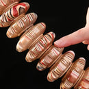 Body Fascia Massager Anti-slip Handle Wood Grooved Gear Arms Legs Thighs Buttocks Smooth Roller Massager For Relaxation〔DD329〕