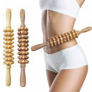 9 Rollers Wooden Massager Handheld Roller Stick Trigger Point Manual Massage Tools for Anti-cellulite, Body Muscle Pain Relief