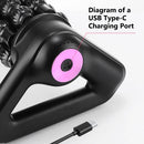 Motorized Massage Roller with Ergonomic Handle 3D Wave Nodes 5 Modes Electric Body Leg Calf Back Roller 3D Deep Tissue Massager
