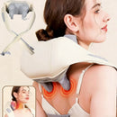 Portable Neck Massager with Hot Compress Function Relaxes Back Shoulder Muscle Pain Relief Bionic Neck and Shoulders Massager