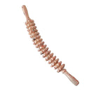 Body Fascia Massager Anti-slip Handle Wood Grooved Gear Arms Legs Thighs Buttocks Smooth Roller Massager For Relaxation〔DD329〕