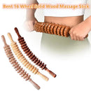 Body Fascia Massager Anti-slip Handle Wood Grooved Gear Arms Legs Thighs Buttocks Smooth Roller Massager For Relaxation〔DD329〕