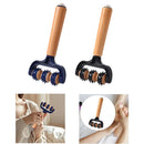 1pcs Wooden 3 Wheeled Handheld Massage Roller Tool, Ergonomic Design, Lightweight and Compact for Home,Office,or Travel,All Ages