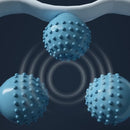 Vibration Cervical Massage Instrument Three-level Adjustment Triple Balls Neck Massager Roller Ergonomic Extended Handle