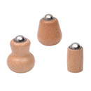 Wooden Roller Face Massager Rotatable Metal Ball Massage Stick Portable Meridian Acupoint Relief Body Beauty Massage Tool