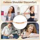 Body Fascia Massager Anti-slip Handle Wood Grooved Gear Arms Legs Thighs Buttocks Smooth Roller Massager For Relaxation〔DD329〕