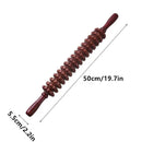 Body Fascia Massager Anti-slip Handle Wood Grooved Gear Arms Legs Thighs Buttocks Smooth Roller Massager For Relaxation〔DD329〕