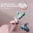 1pc Seven Ball Massage Roller Multi-Use Muscle Relaxer for Abdomen Arms Shoulders Waist Thighs Portable Ergonomic Massager