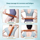 Body Fascia Massager Anti-slip Handle Wood Grooved Gear Arms Legs Thighs Buttocks Smooth Roller Massager For Relaxation〔DD329〕