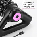 Motorized Massage Roller with Ergonomic Handle 3D Wave Nodes 5 Modes Electric Body Leg Calf Back Roller 3D Deep Tissue Massager