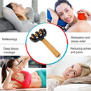 1pcs Wooden 3 Wheeled Handheld Massage Roller Tool, Ergonomic Design, Lightweight and Compact for Home,Office,or Travel,All Ages