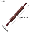 Body Fascia Massager Anti-slip Handle Wood Grooved Gear Arms Legs Thighs Buttocks Smooth Roller Massager For Relaxation〔DD329〕