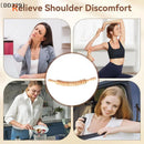 Body Fascia Massager Anti-slip Handle Wood Grooved Gear Arms Legs Thighs Buttocks Smooth Roller Massager For Relaxation〔DD329〕
