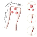 Vibration Cervical Massage Instrument Three-level Adjustment Triple Balls Neck Massager Roller Ergonomic Extended Handle