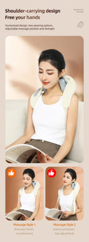 Neck And Shoulder Massager, USB Rechargeable Portable Neck And Shoulder Massager, Ergonomic Design for Back, Legs, Shoulder N