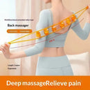 Pull Back Handheld Shoulder Massager Roller Portable Manual Tool Relax Back Neck Muscle for Travel