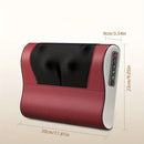 Neck Massager, Massage Pillow with 20 Massage Heads, Kneading and Heating Functions, 6-Button Control Suitable for Shoulders, Neck, Waist, and Back, Multi-Area Massager, Dual Modes for Home and Office Use, Holiday Gift