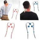 Vibration Cervical Massage Instrument Three-level Adjustment Triple Balls Neck Massager Roller Ergonomic Extended Handle