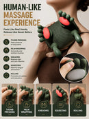 Cervical Neck Massager Shoulder Massager Electric Shiatsu Deep Massage Device with Human Hand Grip Design Wireless Rechargeable