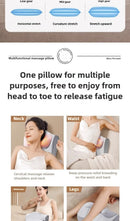 Neck Massage Pillow Electric Cervical Massager Waist Back Shoulder Shiatsu Kneaded Multifunctional Hot Compress Relaxation Gift
