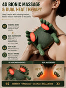 Cervical Neck Massager Shoulder Massager Electric Shiatsu Deep Massage Device with Human Hand Grip Design Wireless Rechargeable