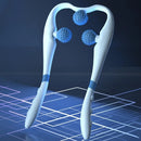 Vibration Cervical Massage Instrument Three-level Adjustment Triple Balls Neck Massager Roller Ergonomic Extended Handle